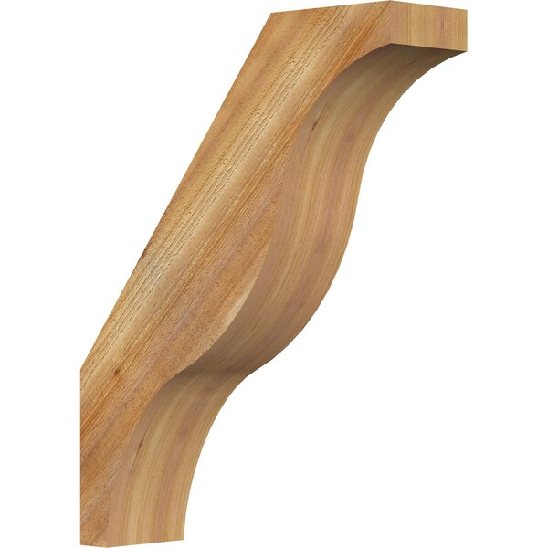 Ekena Millwork 6"W x 22"D x 28"H Funston Rough Sawn Knee Brace, Western Red Cedar BRC06X22X28FST00RWR - main